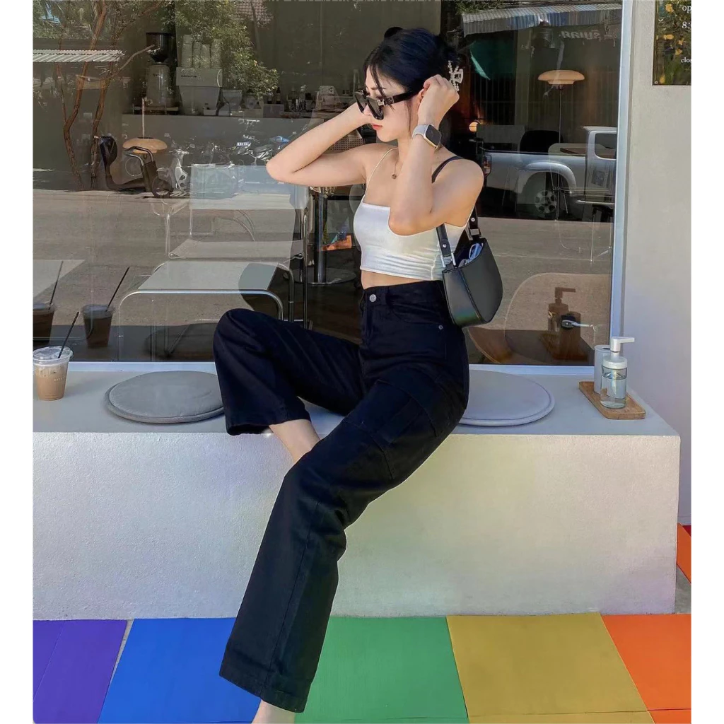 กางเกงคาร์โก้ผู้หญิง มีไซส์ ใส่สวยพอดีตัว ทรงสวยมาก กางเกงแคมป์ปิ้งS-3XL thumbnail 7
