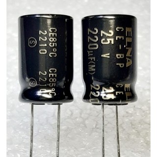 Elna CE-BP 220uf 25v Bipolar Capacitor ตัวเก็บประจุ ชนิด ไม่มีขั้ว BP Nonpolar