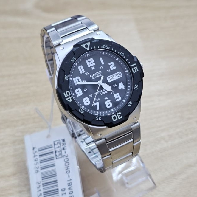 [ของแท้] Casio นาฬิกาข้อมือ รุ่น MRW-200HD-1BVDF  นาฬิกาผู้ชาย สายสแตนเลส