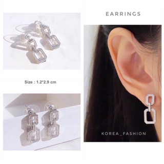 พร้อมส่งต่างหูเพชรCZถ่ายจากงานจริง