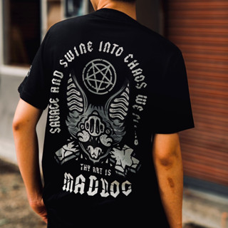 Maddogstreet® 🔥เสี้อยืด ลาย รุ่น ค้างคาว แขนสั้น เสื้อยืดผู้ชาย