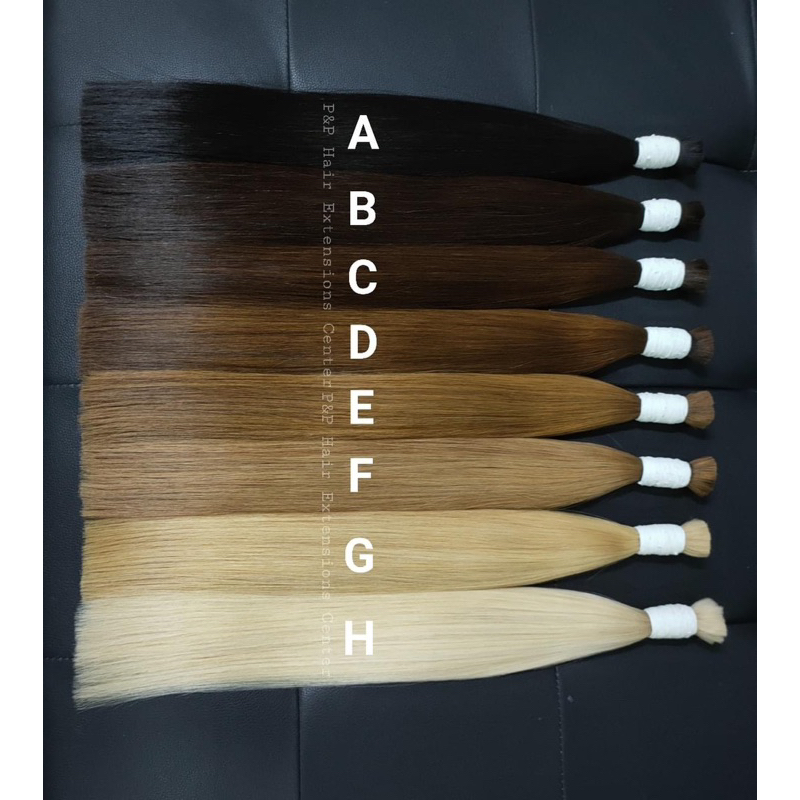 ผมแท้ 100% ไซส์25 (47-48CM) ผมต่อ แบ่งขายเป็นช่อ มีให้เลือกหลายสี - รูปที่ 4