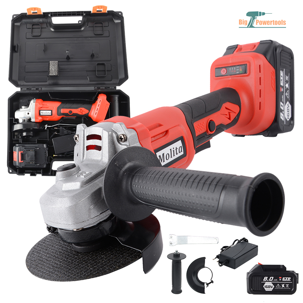 MOLITA เครื่องเจียร์ไร้สาย168V แบต Li-ion 1ก้อน เครื่องเจียร์แบตเตอรี่ เครื่องเจียร์ไฟฟ้า ลูกหมู 4 น