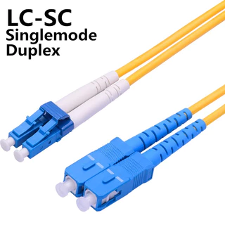 สายแพทคอร์ด Fiber Optic SC-LC LC-SC Single Mode Duplex High quality Fiber Optic Patch Cord FTTH for Network LC-SC / UPC
