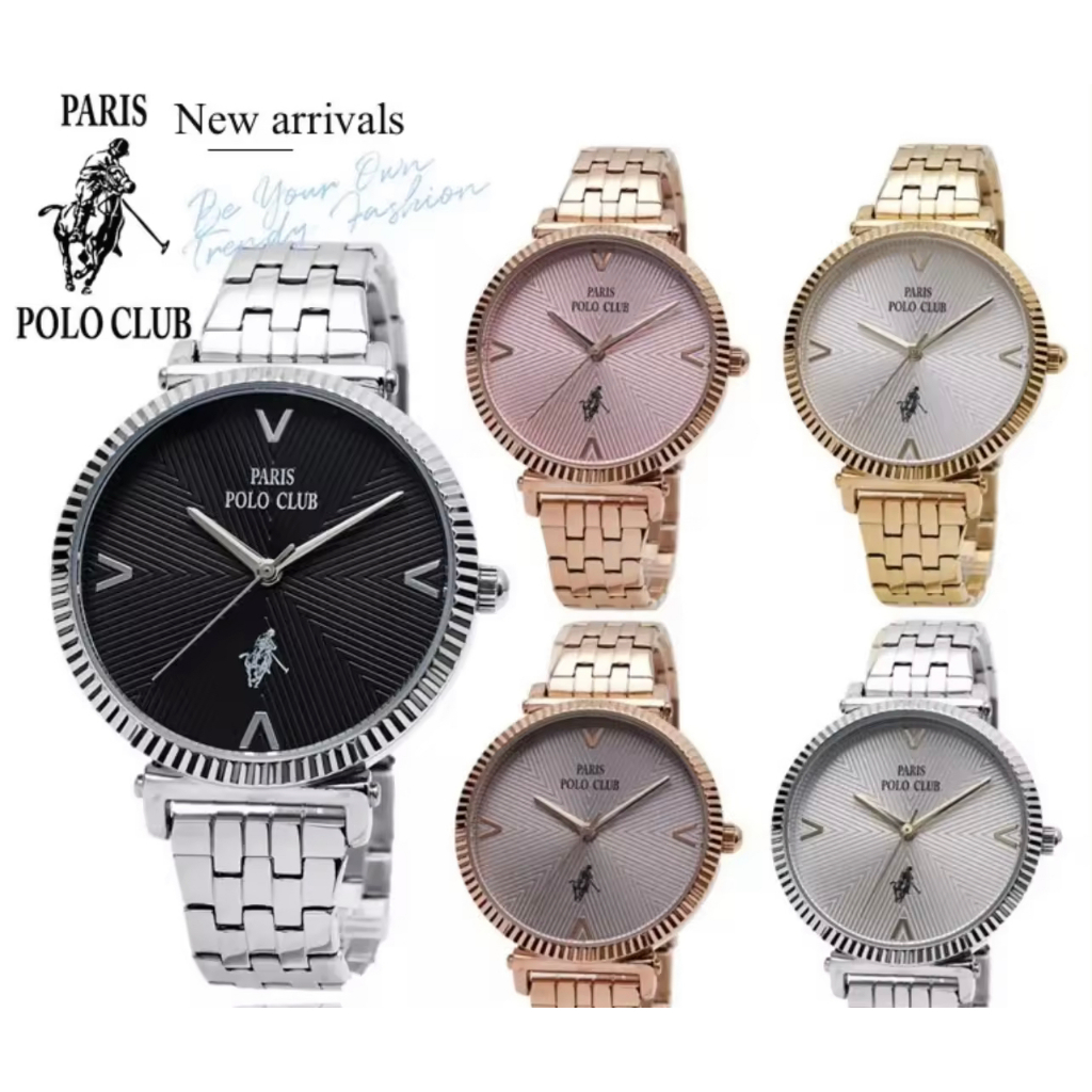 นาฬิกาข้อมือผู้หญิง Paris Polo Club รุ่น PPC-220619L, PPC-220619L-BK, PPC-220619L-WE, PPC-220619L-GD, PPC-220619L-RG-PK,