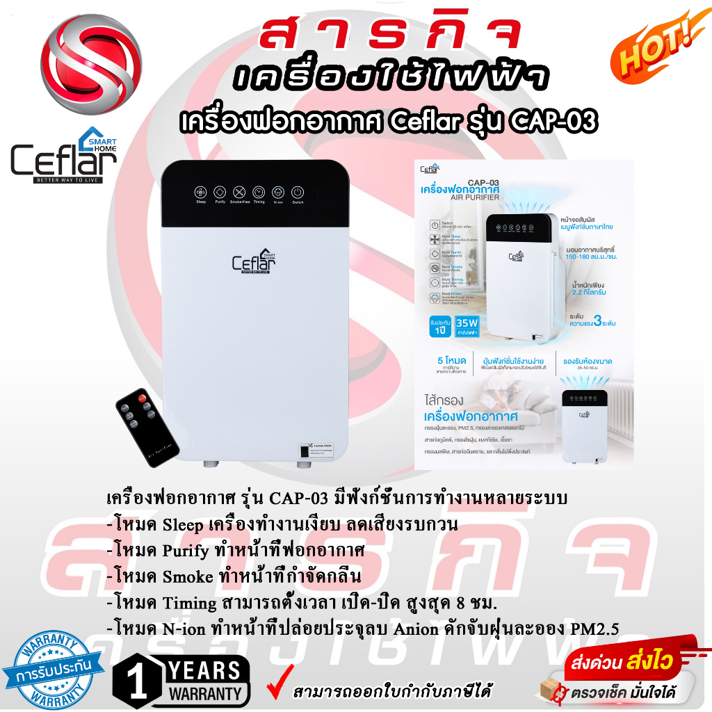 Ceflar CAP-03 เครื่องฟอกอากาศ