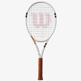 Wilson ไม้เทนนิส Clash 100L V2 Roland Garros 2023 Tennis Racket 4 1/4 | White/Clay/Navy ( WR128111U2 )