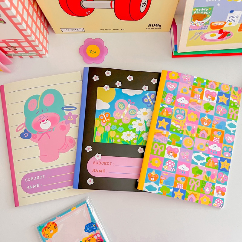 สมุดโน้ตลายน่ารัก ✨ มีเส้น/ไม่มีเส้น ออกเเบบลายเฉพาะจากSofunsheet