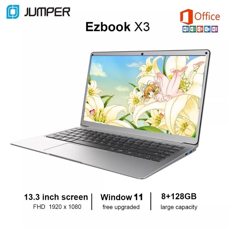 Jumper EZbook X3 โน้ตบุ๊ค (8+256GB) (13.3นิ้ว FHD/Intel Celeron N3450/RAM 8GB/ Intel Graphics/Win10 Home)​