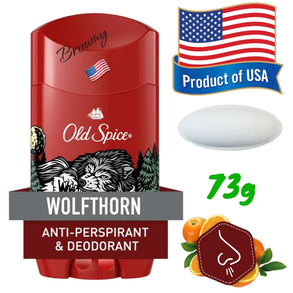 Body Deodorants 265 บาท Old Spice Anti-Perspirant Deodorant for Men, Wolfthorn 2.6 oz, (73g) Beauty
