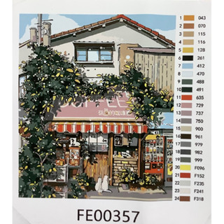 (สีหลอด) DIY Paint by numbers ภาพระบายสีตามตัวเลข FE00357 ไม่มีเฟรม