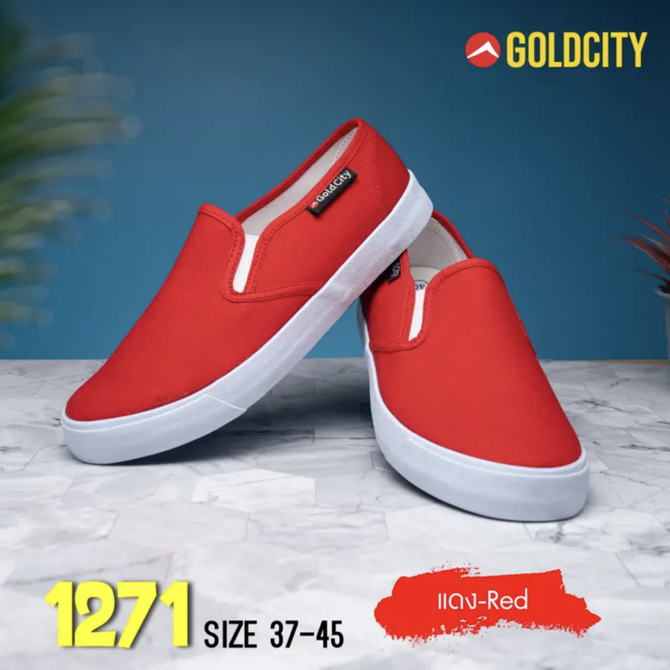 GoldCity-1271(2/2)_มี 10 สี_รองเท้าผ้าใบแบบสวมสลิปออนSize_37-45