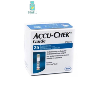 Accu-chek Guide Strip แถบตรวจน้ำตาล จำนวน 1 กล่อง บรรจุ 25 ชิ้น