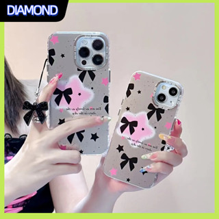 💲คูปองเคลม💲เคสไอโ case for iphone 11 12 ผีเสื้อสีดำกับดวงดาว เคส 14 13 12 11 pro max ชุบ การป้องกันอย่างเต็มที่