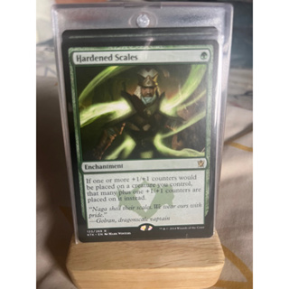 การ์ด MTG Hardened Scales Green Magic the gathering EDH รุ่น KTK สภาพ Nm