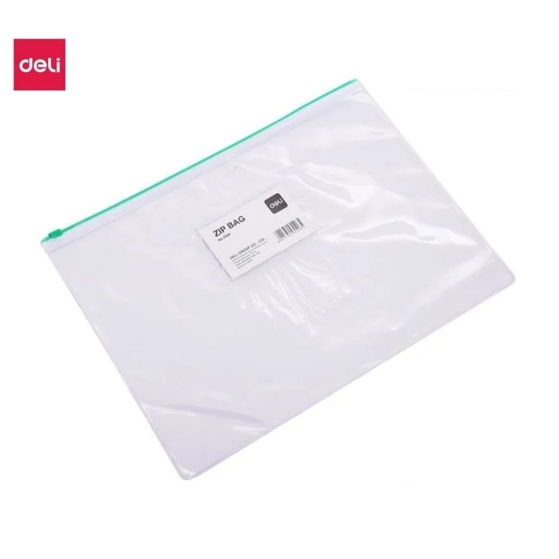 Deli ซองซิปพลาสติกใส PVC ขนาด A4 No.E5526 (คละสี) - รูปที่ 3