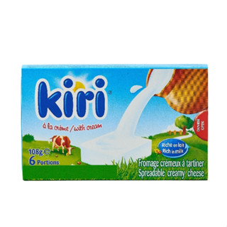 Kiri Cream Cheese ++ ครีมชีสแท้ รสธรรมชาติ ++ ขนาด 108 กรัม บรรจุ 6 ชิ้น