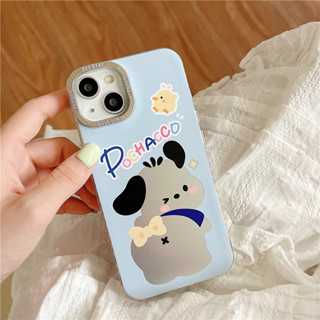 เคสลายน้องหมาน้อยโปเชกับลูกเจี๊ยบ + สติ๊กเกอร์ เคสไอโฟน เคสสำหรับ IPHONE CASE 11-14PROMAX