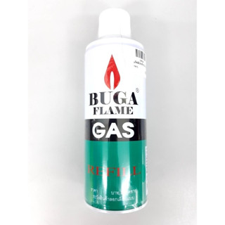 แก๊ส แก๊สเติมไฟแช็ค BUGA FLAME GAS ฝาขาว แก๊สบูก้า