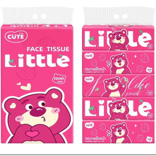 ทิชชุ่หมีล็อตโซ่ รุ่นใหม่ baby cute (1หิ้ว=5ห่อ) หนา 3 ชั้น 240 แผ่น