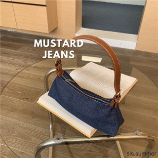 Mustard jeans 🍞 กระเป๋ากระเป๋าสะพายข้างยีนส์ มินิมอลมาก🍫