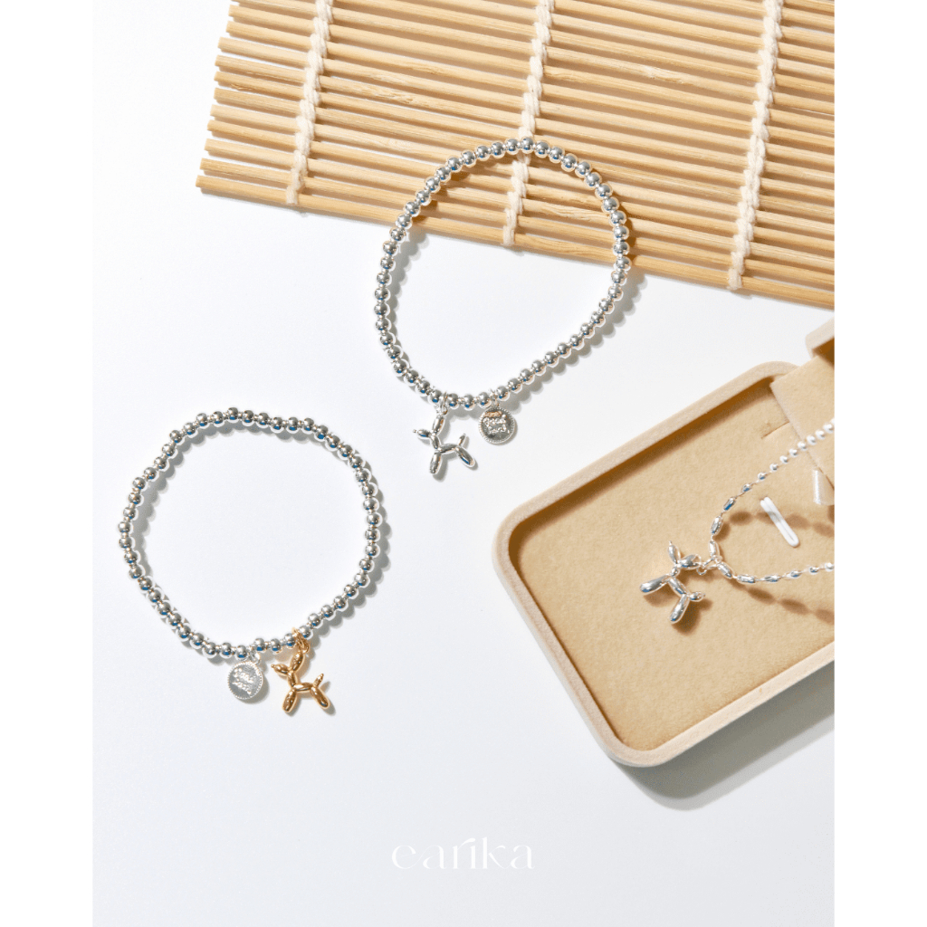 earika.earrings - balloon poodle collection สร้อยจี้ลูกโป่งพุลเดิ้ล (มีให้เลือก 2 สี) ผิวแพ้ง่ายใส่ไ