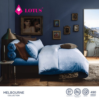 LOTUS ชุดผ้าปู 5 ฟุต 5 ชิ้น รุ่น Melbourne 490 เส้นด้าย ส่งฟรี