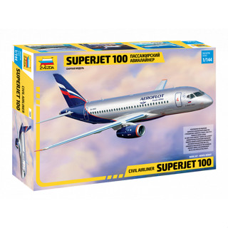 พลาสติก โมเดล ประกอบ ZVEZDA สเกล 1/144 Civil Airliner Sukhoi SUPERJET 100 (7009)