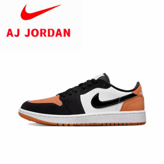 Air Jordan 1 Low Golf Shattered Backboard Buckle, Anti-slip, Wear-Resistant Retro Low-Top SneakersBlack and White Ora