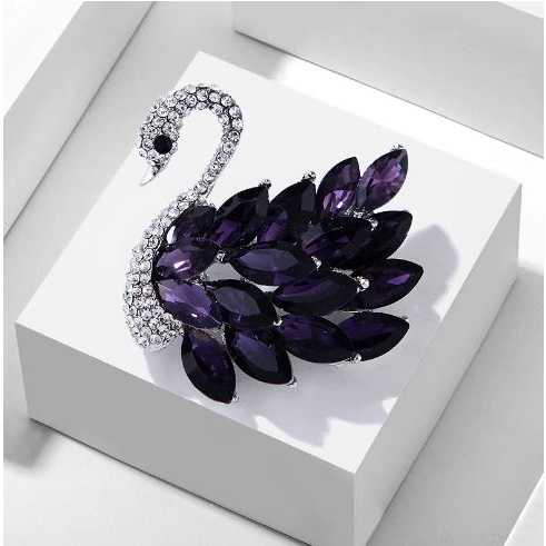 เข็มกลัดหงส์ เครื่องประดับติดเสื้อ หมุด สวยๆ แฟชั่นสไตล์เกาหลี  สำหรับผู้หญิง สินค้าพร้อมส่ง