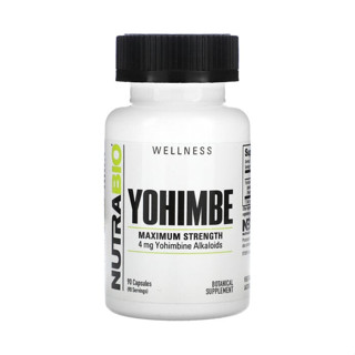 💊Nutrabio Labs Yohimbe, 100 mg(90 Capsules) โยฮีมไบน์ แคปซูล ช่วยเบิร์นไขมัน เพิ่มสมรรภาพทางเพศ ซัพพอร์ตการฝึกซ้อม