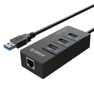 ORICO USB 3.0 HUB USB A to USB3.0 * 3  with RJ45 Adapter  for  PC Laptop (HR01-U3-V1)