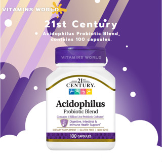 21st Century, Acidophilus Probiotic Blend, contains 100 capsules. (V.679)