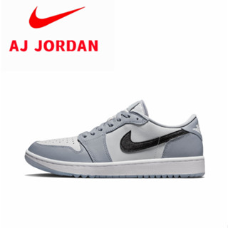 Air Jordan 1 Low Golf Wolf Grey รองเท้าผ้าใบ Low Top Retro น้ำหนักเบาWolf Grey