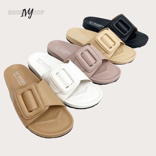 พิมพ์โค้ด IVY9SH ลดเพิ่ม 15%🔥  พร้อมส่ง⚡️IVY SHOES รองเท้าแฟชั่น หน้าสวมคาดเข็มขัดใหญ่โต งานตรงปก💯✨