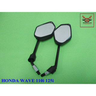 HONDA WAVE125i WAVE110i SIDE MIRROR SET (LH-RH) "BLACK"  // กระจกมองข้าง สีดำ สินค้าคุณภาพดี