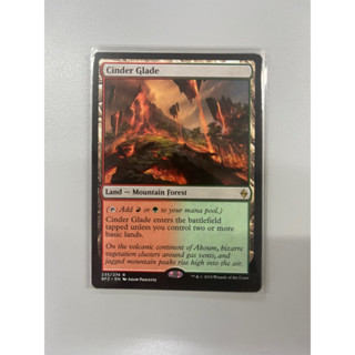 การ์ด MTG Cinder Glade Land Magic the Gathering EDH รุ่น BFZ สภาพ Nm