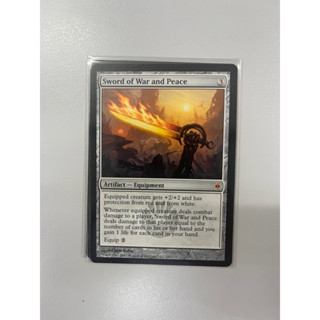 การ์ด MTG Sword of War and Peace Artifact Magic the Gathering EDH รุ่น NPH สภาพ Nm