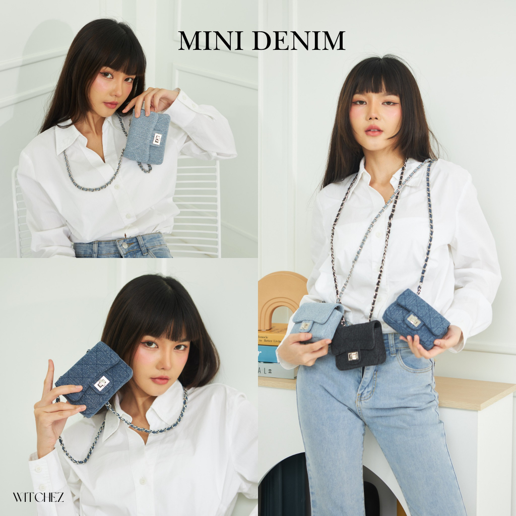Witchez Mini Denim Bag กระเป๋าสะพายสายโซ่ กระเป๋ายีนส์