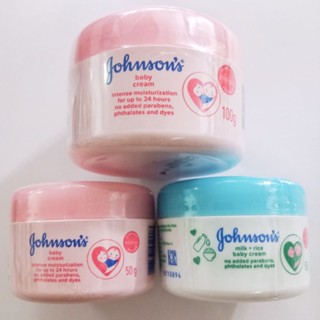 จอห์นสัน เบบี้ ครีม ครีมบำรุงผิวกาย จอนสัน 50 / 100 กรัม Johnsons Baby Cream 50 / 100 g