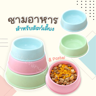 🍑ชามอาหารสัตว์เลี้ยง แบบหนา สีPastel ชามข้าวหมา ชามแมว ชามอาหารหมา ชามหนาพิเศษ