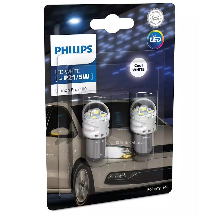 Philips Ultinon Pro3100 LED P21/5 White (11499 CU31) หลอดไฟท้าย สีขาว (2 หลอด) Pro 3100