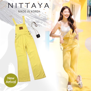 NITTAYA เอี๊ยมขายาว + เกาะอกขาวสีเหลือง(*รบกวนเช็คสต๊อกก่อนกดสั่งซื้อ)