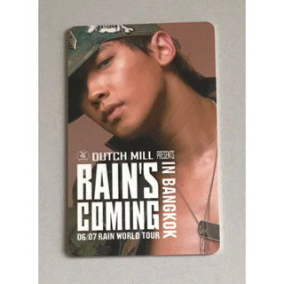 บัตรแข็งคอนเสิร์ต “Rain’s Coming World Tour In Bangkok 2007” (แบบที่1) ของสะสม(ใช้เข้าคอนเสิร์ตไม่ได้)ของหายาก 499 บาท