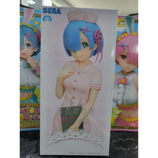 Re:Zero Premium figure rem angel in white (Pink) ver. sega prize japan anime