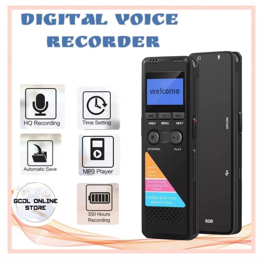 พร้อมส่ง Voice Recorder เครื่องอัดเสียง/เครื่องบันทึกเสียง 32GB/64GB เสียงดี ชัดมาก วิธิเครื่องอัดเสียงง่าย