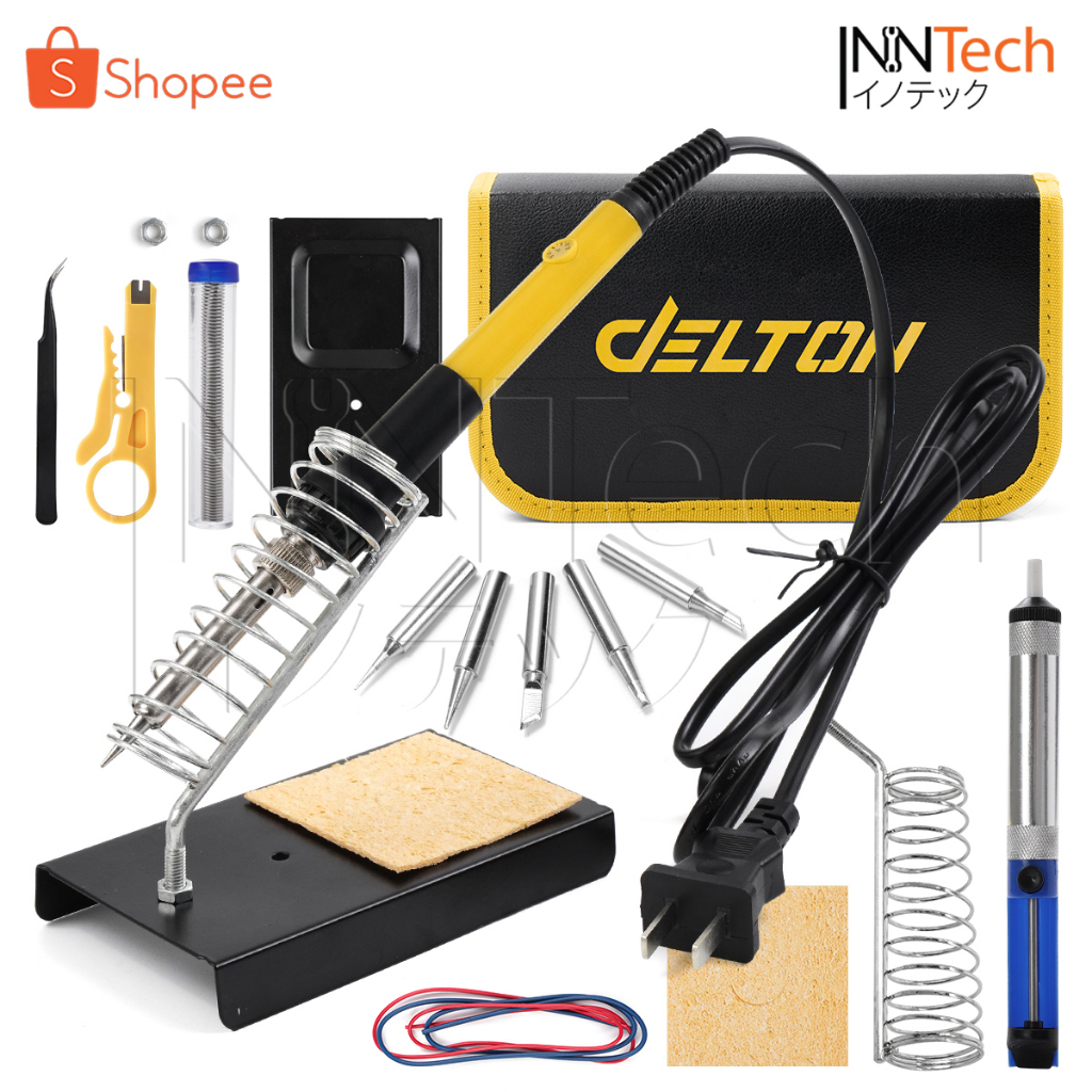 DELTON หัวแร้งบัดกรี ปรับอุณหภูมิได้ 200-450 องศา หัวแร้ง บัดกรี กำลังไฟ 20-80W ปากกาหัวแร้งบัดกรี ร