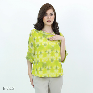 MIKIKO Blouse MI-B2353 ชิฟฟอนปริ้นท์ แขนยาว IGPU23-2