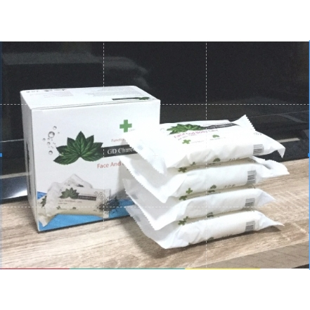 สบู่ชาร์โคล 4ก้อน สบู่ถ่าน สบู่เกาหลี (150g/ก้อน) เนือแน่นไม่ยุ้ยไม่เละง่าย