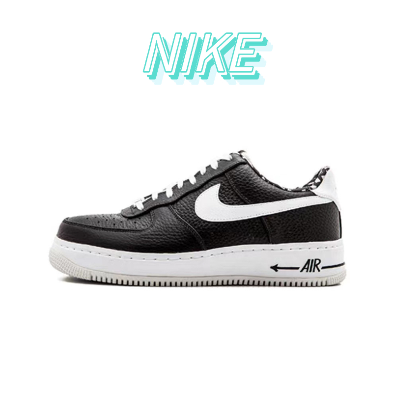 Nike Air Force 1 Low Haze Low Top รองเท้าผ้าใบสีดำและสีขาวของแท้ 100%